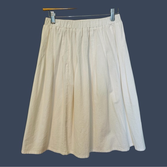 Sassy Flirty Hip Pleat Summer Cotton Linen Skirt - Picture 1 of 6